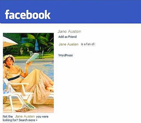 Jane Austen is on Facebook!